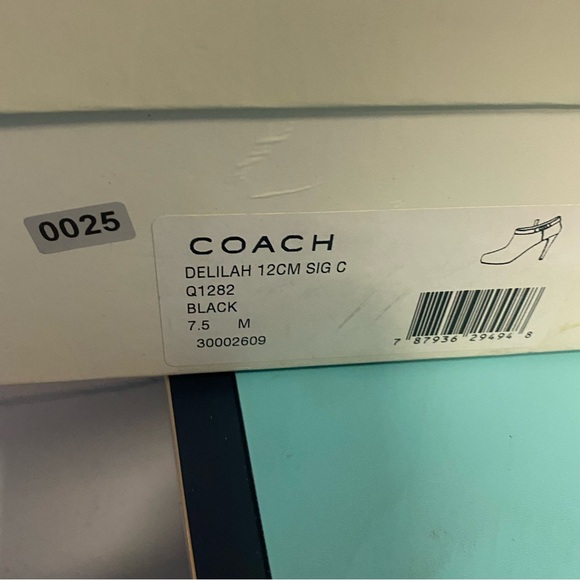 Coach Black Patterned Heeled Boots - Picture 7 of 8